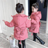 Girls Long Jacket Children Cotton-padded Outwear-Veeddydropshipping